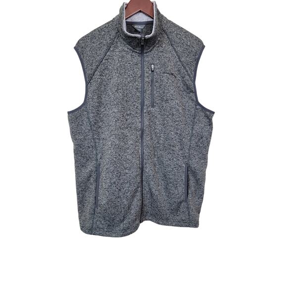 Eddie Bauer Zip Up Vest Jacket Men's Size XL Heathered Gray Zipper Pockets - Picture 1 of 5
